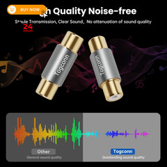 Togconn RCA Adapter – 10Pack Gold Plated Dual 10 Pack, Female to