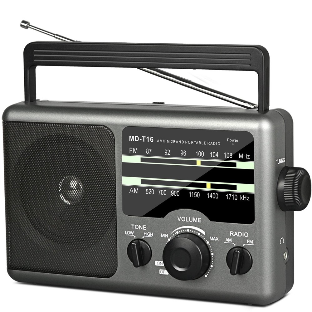 AM FM Portable Radio Battery Operated by 4X D Cell Batteries Or AC Power Tran…