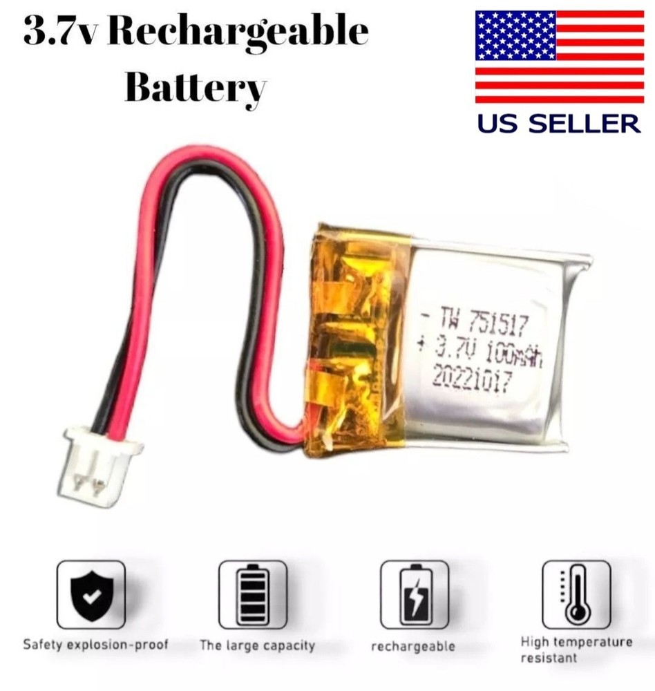 3.7V 100mAh Li-Po Battery For MINI RC Quadcopter Drone Rechargeable Battery New