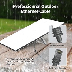 Standard Cable for Starlink Gen 3 Outdoor Waterproof Replacement Cable 30-150FT