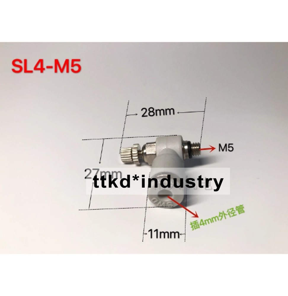 10PCS NEW Air pipe throttle SL cylinder speed regulating valve SL4-M5