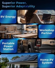 3000 Watt Pure Sine Wave Power Inverter, DC 12V to 110V Inverter with 2 AWG B…