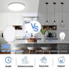 SunRider LED Flush Mount Ceiling Light 1 Count (Pack of 1), Daylight White