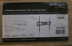 StarTech Heavy Duty Fixed TV Wall Mount up to 100” VESA Universal New