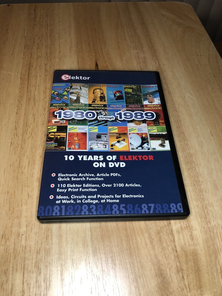 Elektor Magazine DVD-ROM 10 Years Of Elektor On DVD 1980 through 1989