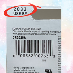 5 x SONY CR2025 Lithium Battery 3V Exp 2033+ know as DL2025 ECR2025 BR2025