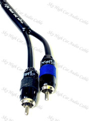 Sky High Car Audio 6 ft 2 Channel PREMIUM RCA Cable Nylon Copper Braided 6 M