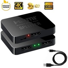 HDMI Splitter 1 In 2 Out 4K HDMI Splitter 1 To 2 Amplifier For Full HD 1080P 3D