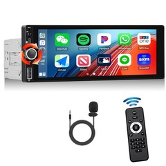 Single Din Car Stereo Wireless Apple CarPlay GPS 6.9 touchscreen Bluetooth Radio