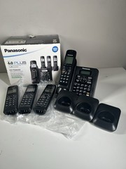 Panasonic KX-TG6644B DECT 6.0 Cordless Phone 4 Handsets Answering Speaker