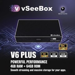 VseeBox V6 Plus 2026 Latest Release – Android 14 TV Box with Voice Remote