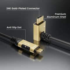 USB C to HDMI Cable 4FT, 90 Degree HDMI Plug, High-Speed USB 3.1 Type-C to HD…