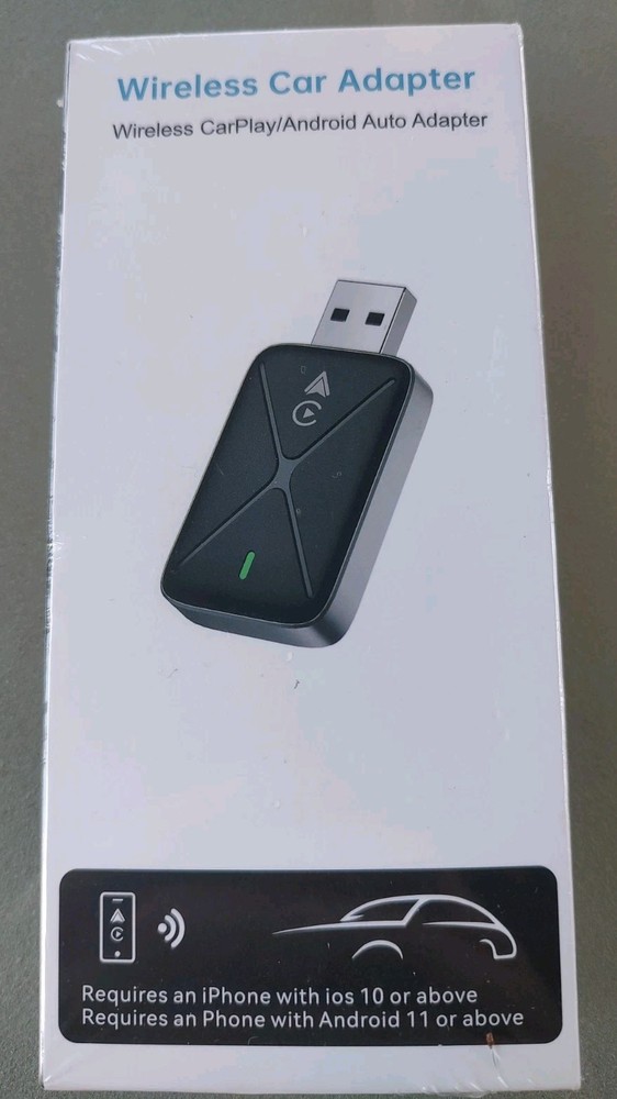 Android Auto Wireless Adapter for Cars, Easy Setup, Plug & Play Android 10 Or Up