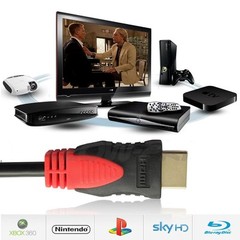 Premium HDMI Cable 1.4 BLURAY For 3D HD 1080P HDTV LCD LED PS4 XBOX Black&Red