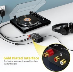 Turntable Preamp with 63dB Gain and Durable Metal Construction for Perfect Sound