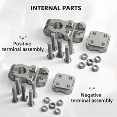 2 Pcs Car Battery Terminal Connectors, 7 Way Clamps for 12AWG to 4/0 AWG, SAE To