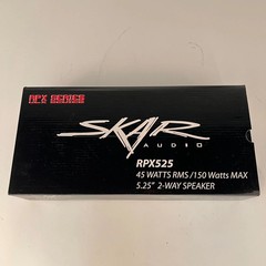 USED SKAR AUDIO RPX525 5.25″ 2-WAY 150W MAX CAR AUDIO COAXIAL SPEAKERS – PAIR