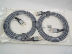 8K HDMI Cable 2 Pack 10 Ft High-Speed Braided Nylon & Aluminum With eARC & Dolby