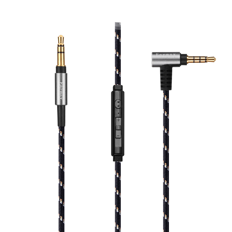 Replace Audio nylon Cable with Mic For SONY MDR-NC60/NC50/NC200D/NC500D/SBH60