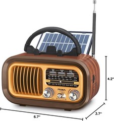 AM FM SW Retro Radio J-150: Portable Vintage Speaker with Quality Sound & USB