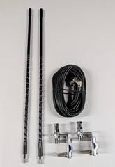New 2ft CB Antenna Kit with Cable and Mount(s) – Black – MADE IN U.S.A.