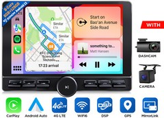 8+128GB Android 13 10.1″ QLED Car Radio GPS Stereo CarPlay WiFi 4G LTE Head Unit