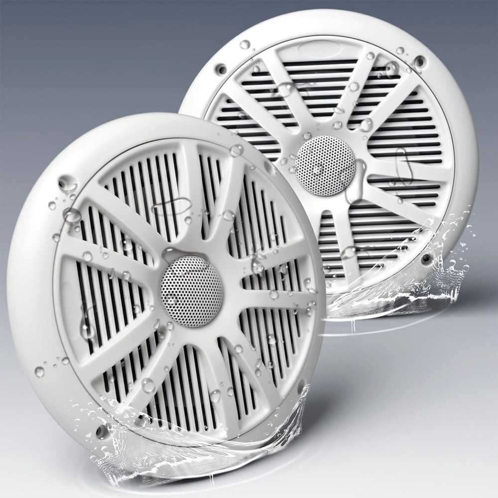800W 6.5 Inch Marine Speakers – 2 Way Waterproof UV Weather Resistant Outdoor St