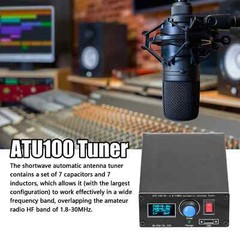 ATU-100-0A 1.8-55MHz Mini Automatic Antenna Tuner 0.9in OLED Aluminum Alloy case