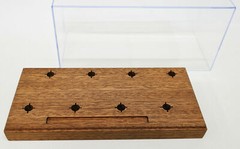 Headshell Cartridge Keeper Box Aufbewahrungsbox / Tonabnehmer / Mahogany Wood