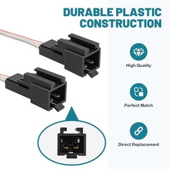 Durable ABS Plug-and-Play Speaker Wiring Adapter for Chrysler/Dodge/Jeep – 2 Pcs