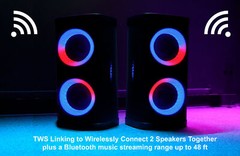 Rockville BASS PARTY 65 V2 1200w Battery Powered LED Bluetooth Speaker Mic Input