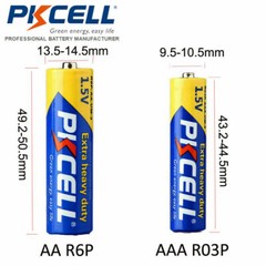 (Combo 40) AA AAA Batteries 1.5V 20x AAA R03P+ 20x AA R6P Zinc-Carbon for Clocks