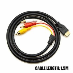 HDMI to RCA RGB Male AV 3 RCA Video Audio Converter Cable For HDTV DVD Player