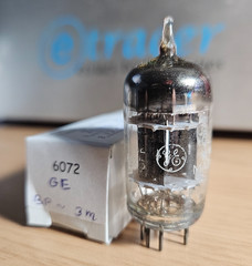 GE GL-6072 FIVE STAR BLACK PLATE NOS VINTAGE TUBE 3 MICA 6072 12AY7 *eTRACER* #4