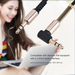 3.5mm Male to Male AUX Cable Cord L-Shaped Right Angle Car Audio Headphone Lot