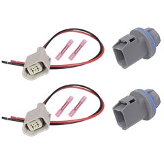 2 Set Rear License Plate Light Lamp Bulb Socket Connector Wiring Pigtail Harness