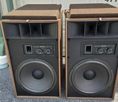 (2) Vintage Radio Shack Realistic 3-way 160w Mach One 40-2024A Speaker w/ Box #1