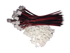30 Sets JST XH 2-Pin Connector Kit Female with 100mm 26 AWG Cable Male Plug