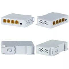 4Port Gigabit POE Extender 1000M 1 to 3 Switch Repeater IEEE802.3AF/ Plug&Play