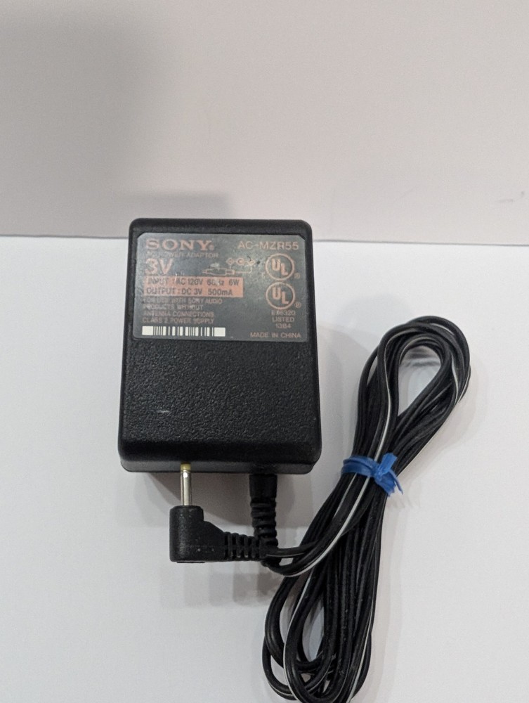 Genuine Sony AC Power Adapter OEM AC-MZR55 3V 500mA DC Output Wall Charger