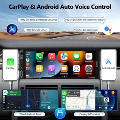 Wireless Apple CarPlay Single Din Car Stereo 6.9 Touchscreen Bluetooth Radio USB