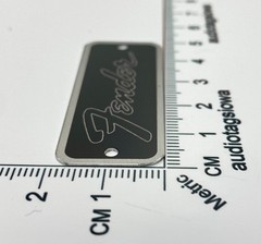 Fender Transitional Logo for Amp or Case Badge Custom Made Black/Silver Aluminum