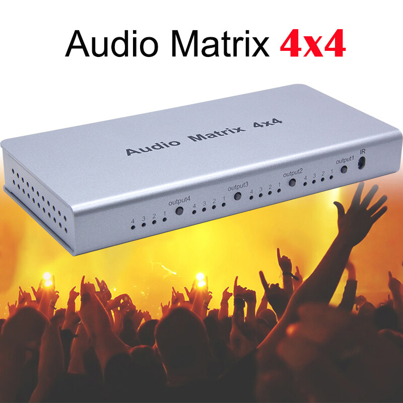 Audio Matrix 4×4 Switch Splitter SPDIF TOSLINK Digital Optical Audio 4 In 4 Out