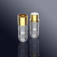 VIBORG Pair 3 Layer Plating Pure Copper Conductor Gold 3Pin XLR Connector Plug