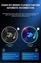 Wireless Hands-free Easy-to-use Durable ABS-made Car Bluetooth MP3 Ambient Light