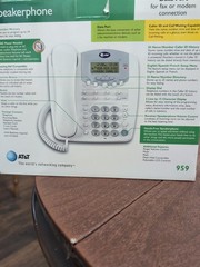 AT&T 959 Corded Speakerphone with Caller ID (White) NEW IN BOX