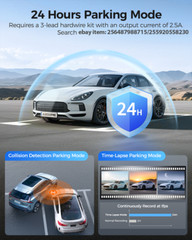 AZDOME M17 Dash Cam Full HD 1080P Wi-Fi Front Camera Night Vision Wifi IPS