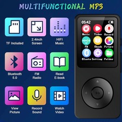 128GB Bluetooth 5.0 MP4 Player Lossless Music FM Radio Recorder Sports PortablB4