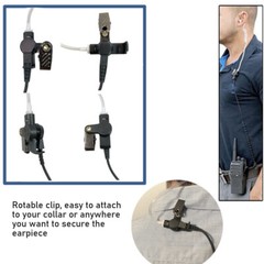 3.5mm Listen Only Acoustic Tube Headset Earpiece For Motorola With Earmold USA