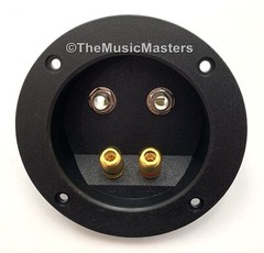 Gold Banana Speaker Screw Terminal Cup Dual 1/4″ Jacks Home Pro Studio Cabinets